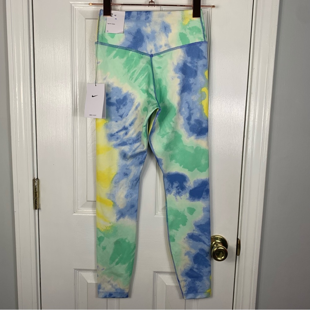 Nike Womens XS Tye Dye 7/8 Tights Leggings - Picture 2 of 4